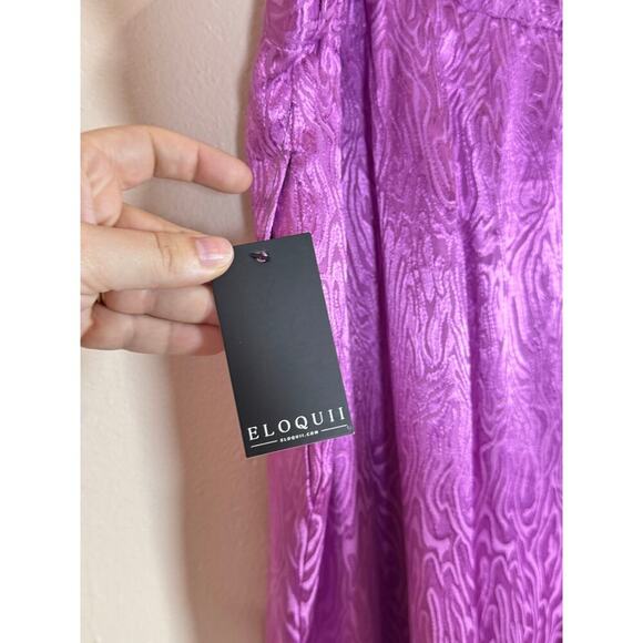 NWT Eloquii Wide Leg Pants Size 18 Pleated Lightweight Abstract Print Pink - Picture 6 of 11